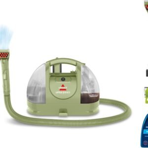 BISSELL Little Green, Shampouineuse Canapé, Moteur Puissant de 340W, Design Compact, Idéal pour Taches & Saletés Quotidiennes, Nettoyeur pour Tapis, Moquettes, Meubles, Tissus, Voiture & Plus, 4098N