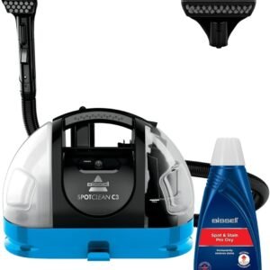 BISSELL SpotClean C3 - Aspirateur Laveur - Shampouineuse - Nettoyeur Portable Tapis, Voiture et Tissus d'Ameublement - Vaporiser, Brosser et Aspirer - Nettoyeur Détacheur Tapisserie - 340 W - 3619N