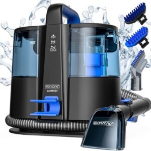 MONZANA® Shampouineuse 400W Aspirateur laveur portable Nettoyeur pour canapé tissus tapis moquettes voiture avec double réservoirs