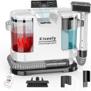 Nettoyeur de tapis et de tissus d'ameublement portable, chauffage instantané, Shampouineuse Canapé, puissant aspirateur et nettoyeur en profondeur (MA1)