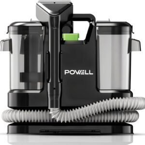 Powell Nettoyeur de tapis 450 W -Détachant 13 kPa -pour tapis, canapés et revêtements de voiture (noir)
