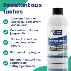 Super Clean nettoyant textiles : avis complet pour tapis, canapés et voiture