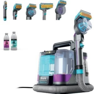 Shark StainStriker HairPro spécial animaux, Aspiration 450 W, Extracteur de poils, Élimine taches et odeurs, Léger et portable, Inclus : 4 accessoires et 2 formules de nettoyage PX250EUT