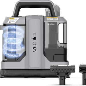 Vonia Nettoyant taches – Nettoyant tapis et canapés – 450 W – Nettoyant tapis avec réservoirs amovibles – Gris