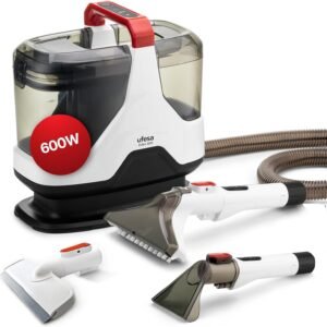 UFESA Eden 600, Aspirateur Eau et Poussiere, Shampouineuse Canape, Nettoyeur Tapis et Moquettes, Detachant Textile, Shampouineuse Voiture, Accessoire Nettoyeur de Vitres, 600W, Aspiration 15000 Kpa