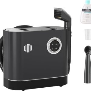 UMI Nettoyeur Vapeur pour Canapé, Shampouineuse 1200 W avec 4 Modes de Nettoyage, Double Réservoir 1,1 L+1,2 L, Tuyau 1,5 m, Nettoyeur Tapis pour Voiture/Moquette/Tissus, Accessoires Inclus