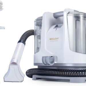 WECLEAN C2 Nettoyeur de Tapis et Moquettes - 400W Shampouineuse Nettoyeur Canapé Tissu Appareil de Nettoyage Compact, Blanc