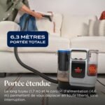 BISSELL SpotClean ProHeat Advanced, Shampouineuse, Shampouineuse Canapé Compact Multi-surfaces, Nettoyeur Canapé Tissu Moteur 1125W, Triple Nettoyage tâches tenaces, Filaire, 3924N