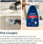 BISSELL SpotClean ProHeat Advanced, Shampouineuse, Shampouineuse Canapé Compact Multi-surfaces, Nettoyeur Canapé Tissu Moteur 1125W, Triple Nettoyage tâches tenaces, Filaire, 3924N