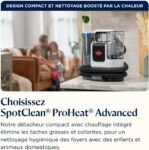 BISSELL SpotClean ProHeat Advanced, Shampouineuse, Shampouineuse Canapé Compact Multi-surfaces, Nettoyeur Canapé Tissu Moteur 1125W, Triple Nettoyage tâches tenaces, Filaire, 3924N
