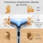 Kitcanis Shampouineuse 600W 78dB 15KPa Nettoyeur Canapé Tissu apporter 4 Tête de Remplacement pour Tapis, Moquettes, Meubles, Tissus, Poils d’animaux, Voiture & Plus Encore