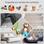 Kitcanis Shampouineuse 600W 78dB 15KPa Nettoyeur Canapé Tissu apporter 4 Tête de Remplacement pour Tapis, Moquettes, Meubles, Tissus, Poils d’animaux, Voiture & Plus Encore